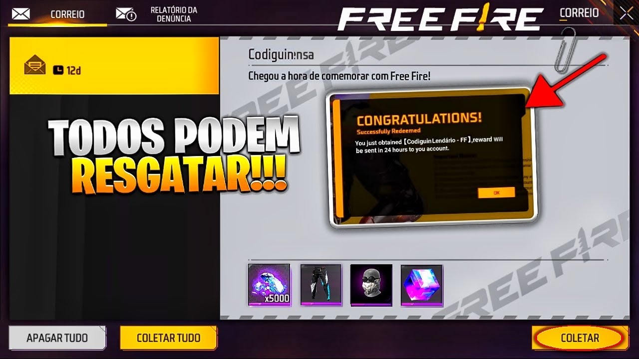 TESTEI O GERADOR DE CODIGUIN INFINITO DO FREE FIRE! FUNCIONOU